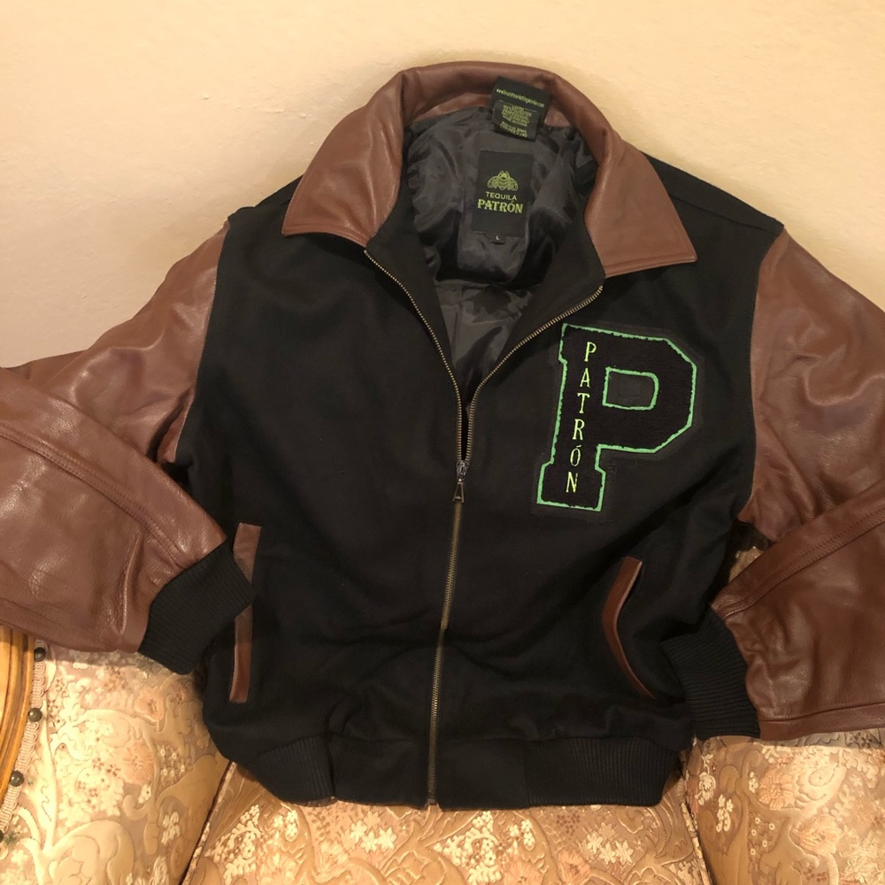 Patron Bomber Black Men’s Leather Jacket